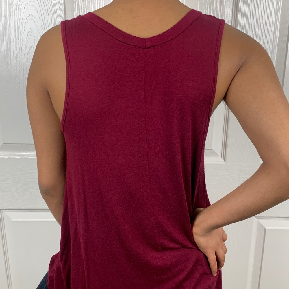 Long Red Summer Tank - Picture 3 of 4